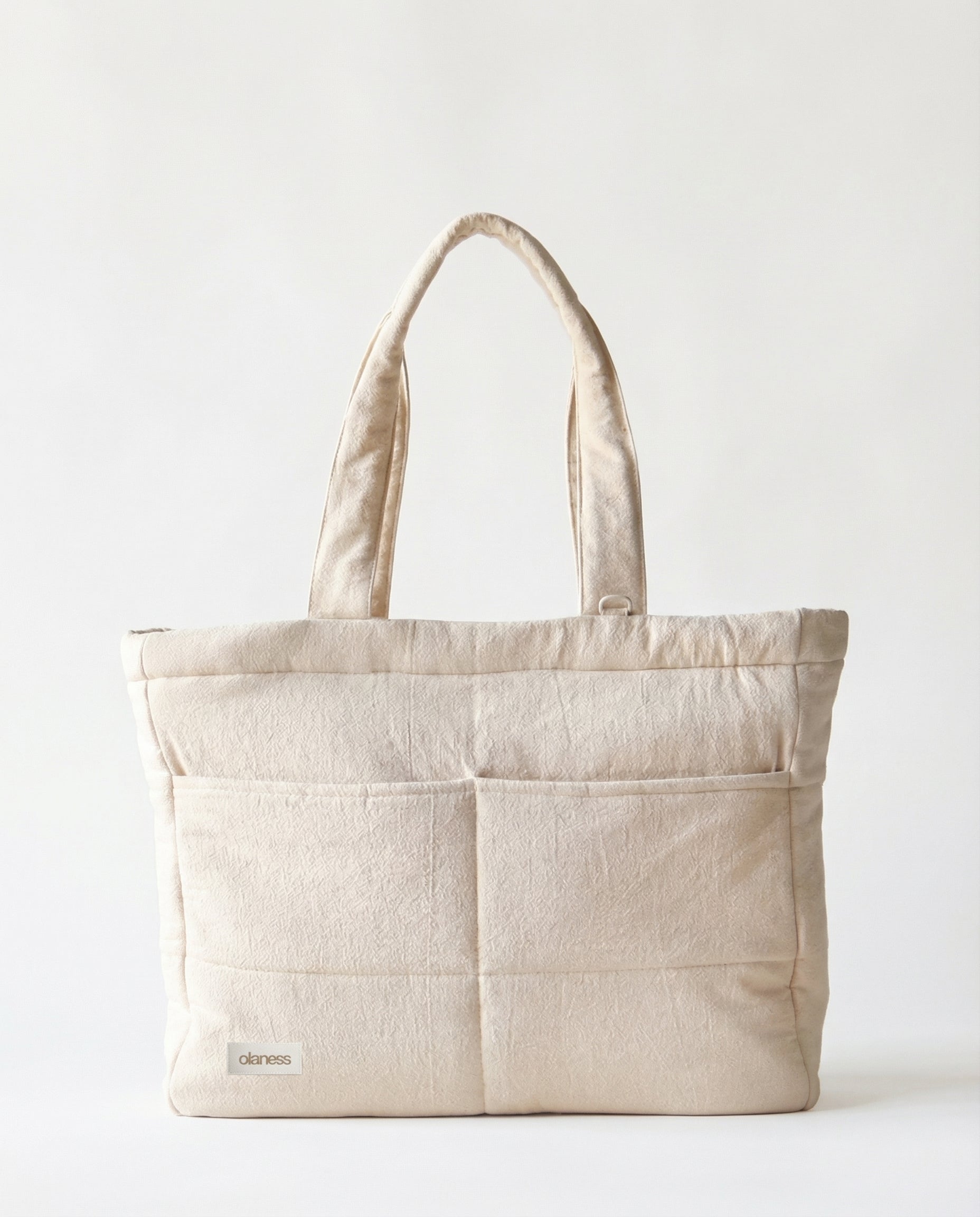 OLANESS Signature Pocket Tote – Grand Sac Élégant avec Compartiments pour Travail et Quotidien