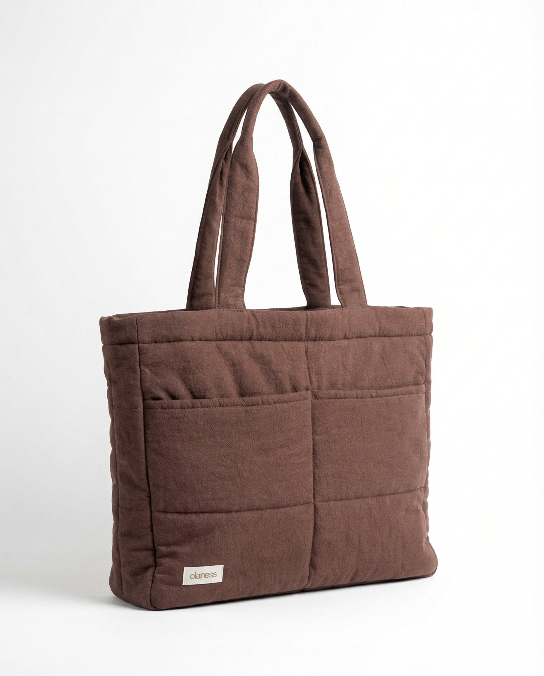 OLANESS Signature Pocket Tote – Grand Sac Élégant avec Compartiments pour Travail et Quotidien