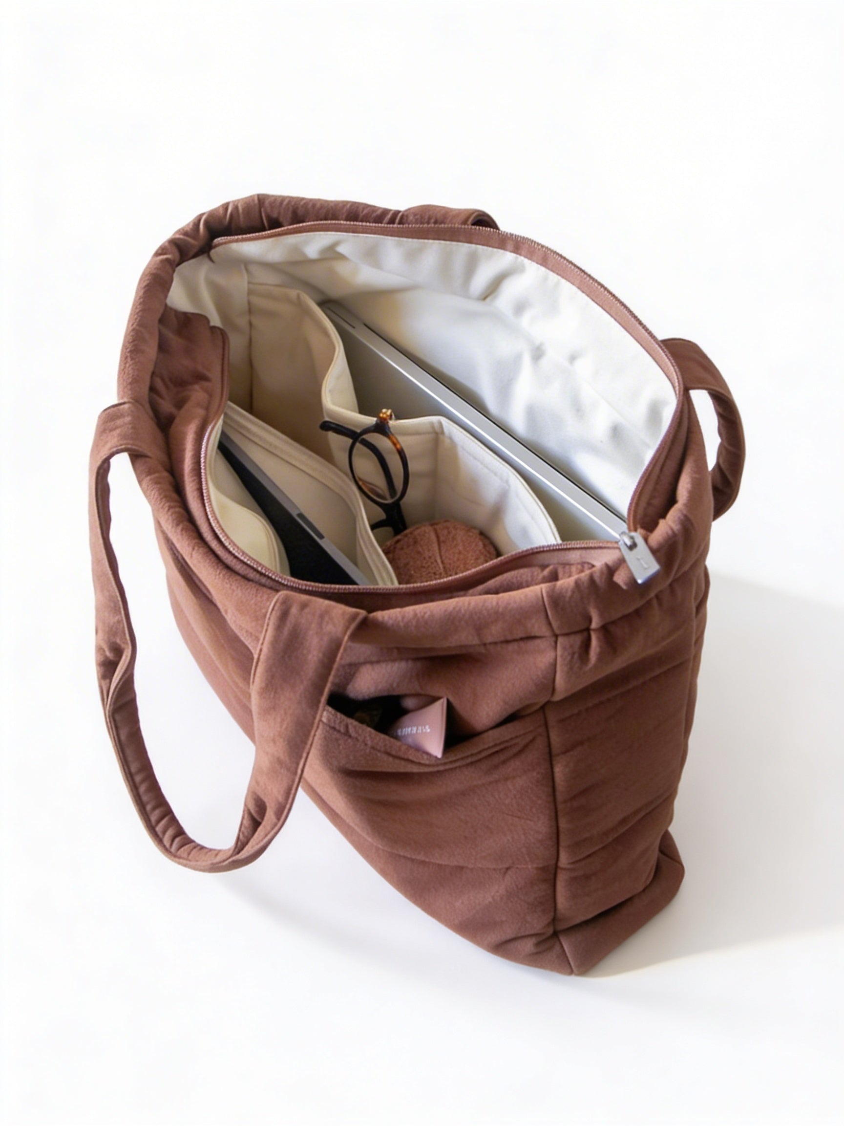 OLANESS Signature Pocket Tote – Grand Sac Élégant avec Compartiments pour Travail et Quotidien