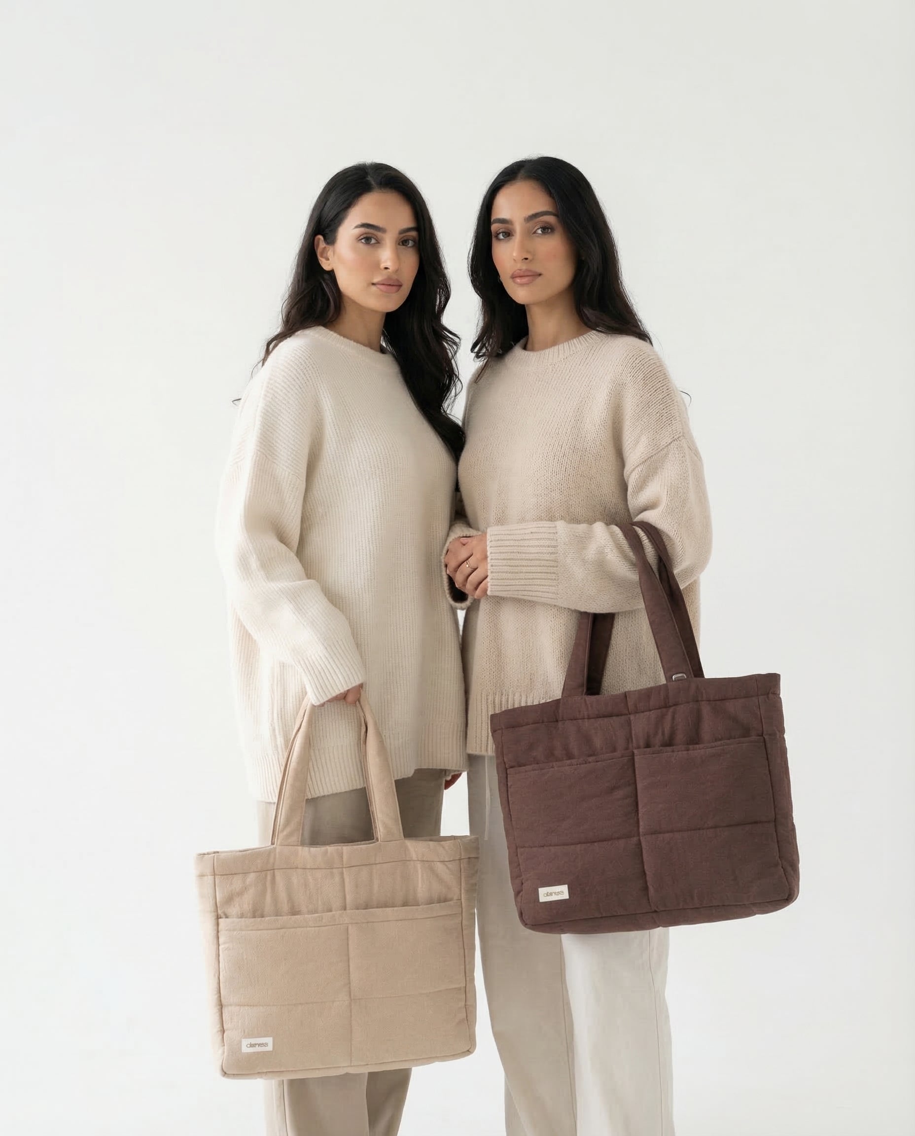 OLANESS Signature Pocket Tote – Grand Sac Élégant avec Compartiments pour Travail et Quotidien