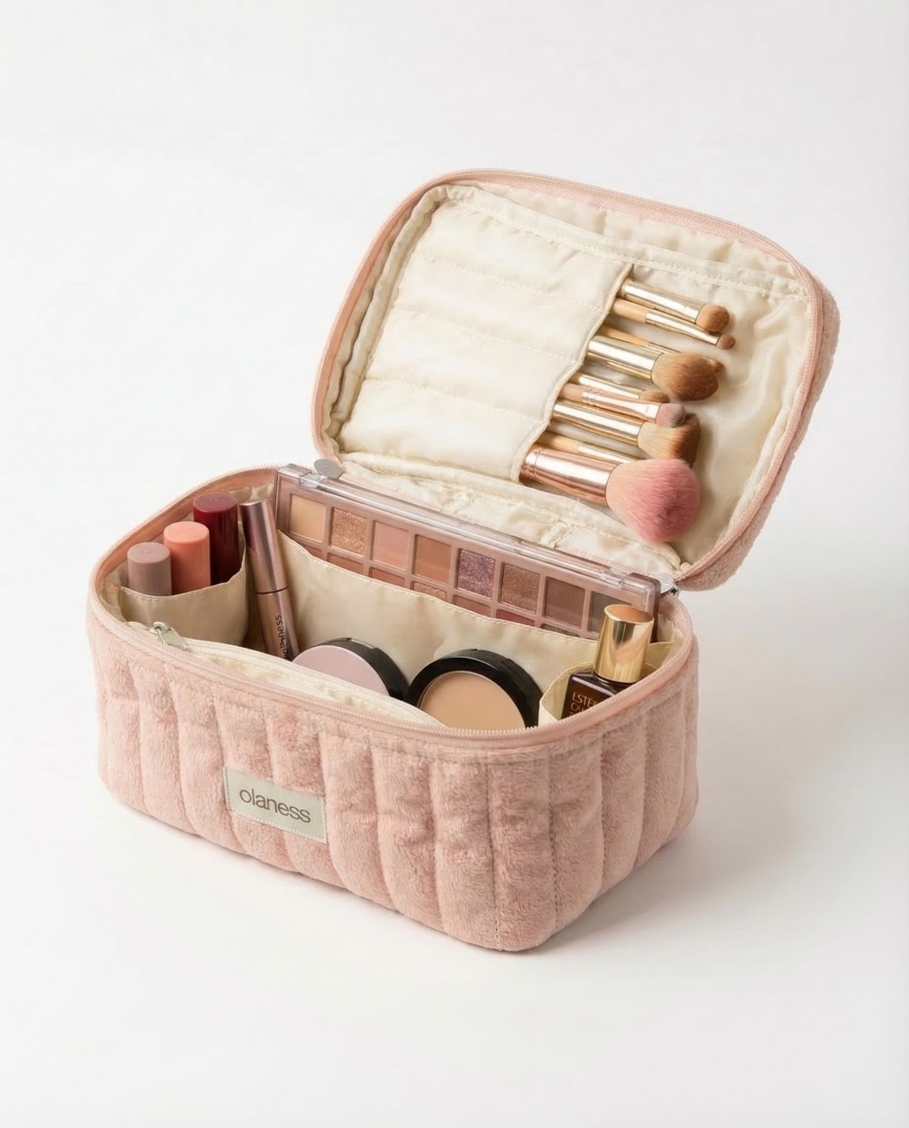 OLANESS Beauty Organizer Trio – Les Trousses Ultimes pour Maquillage, Skincare & Cheveux