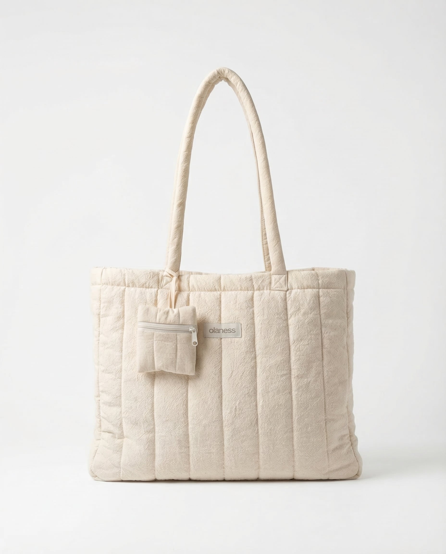 OLANESS Signature Crinkle Tote – Grand Sac Élégant pour Travail, Voyage et Quotidien