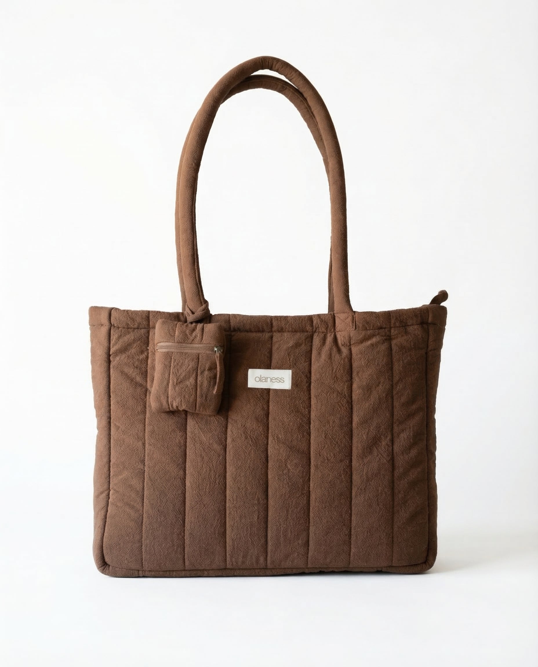 OLANESS Signature Crinkle Tote – Grand Sac Élégant pour Travail, Voyage et Quotidien