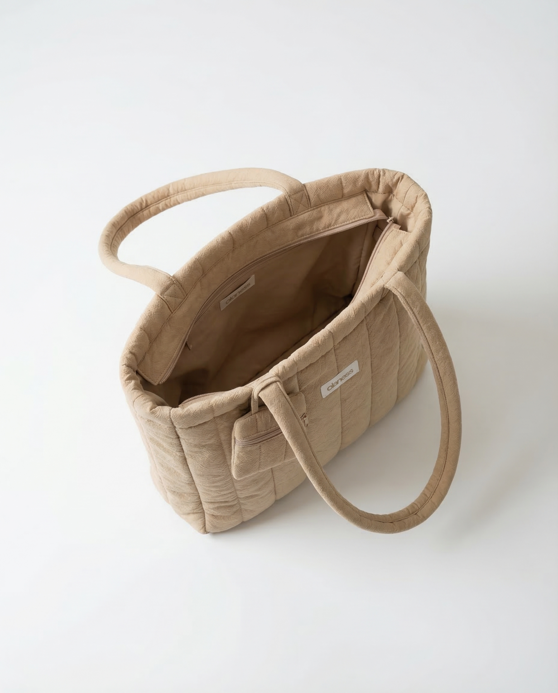 OLANESS Signature Crinkle Tote – Grand Sac Élégant pour Travail, Voyage et Quotidien