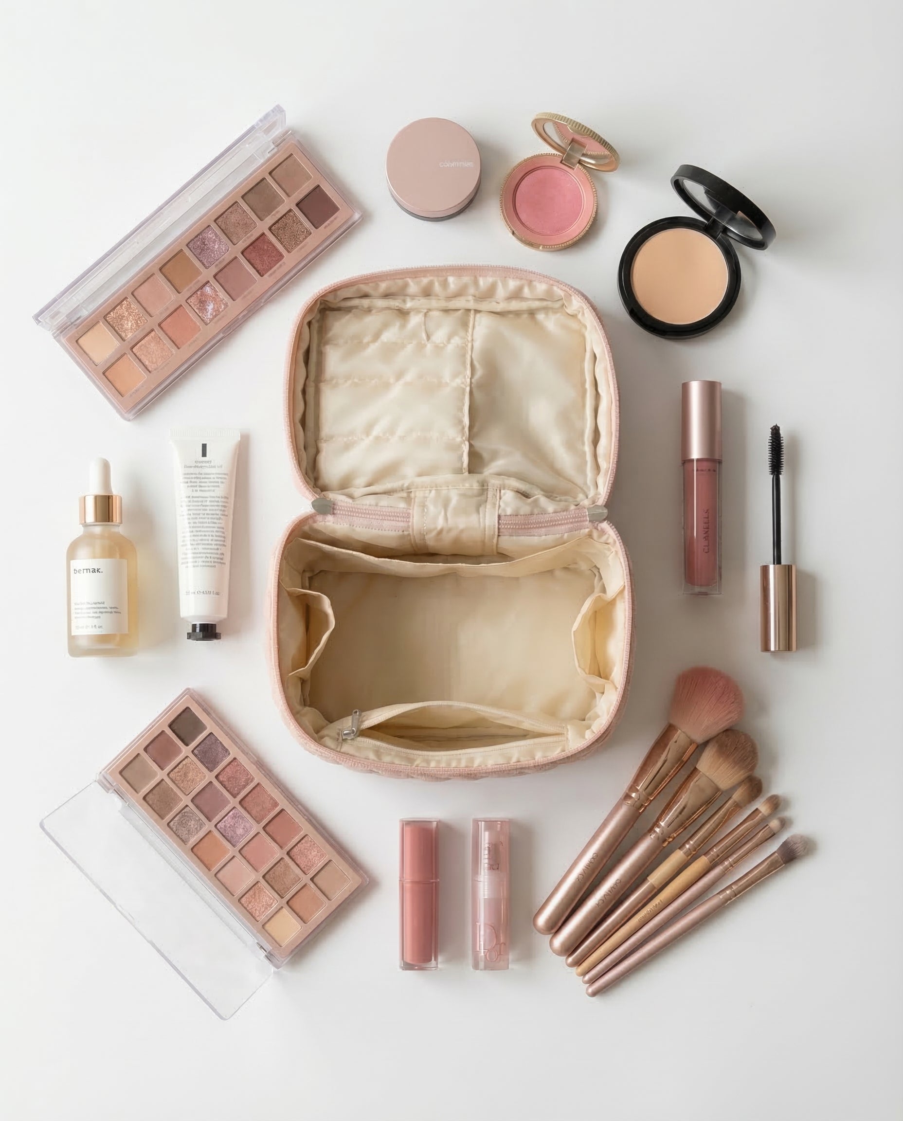 OLANESS Beauty Organizer Trio – Les Trousses Ultimes pour Maquillage, Skincare & Cheveux